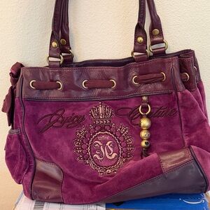 Vintage Y2K Juicy Couture Daydreamer bag in purple velvet EUC